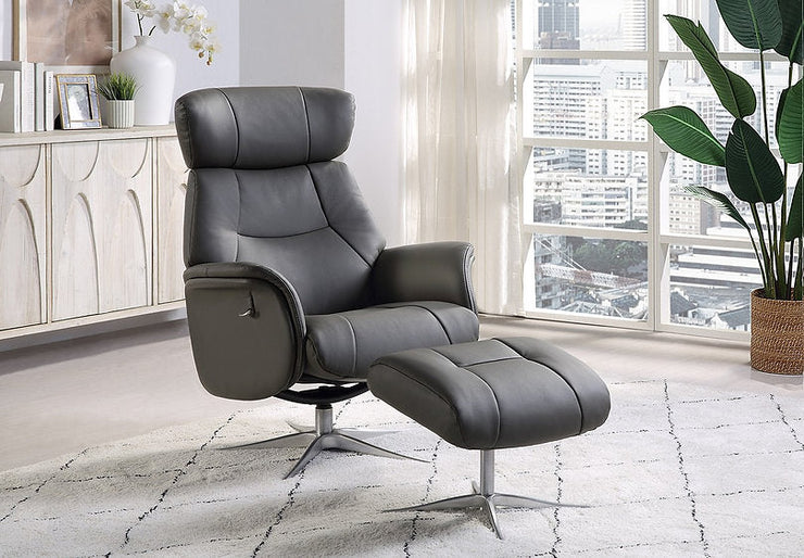 Murcia Swivel Recliner Chair & Stool