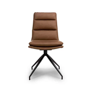 Nobo Swivel Dining Chair - Tan Set of 2