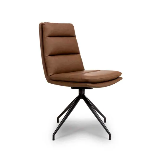 Nobo Swivel Dining Chair - Tan Set of 2